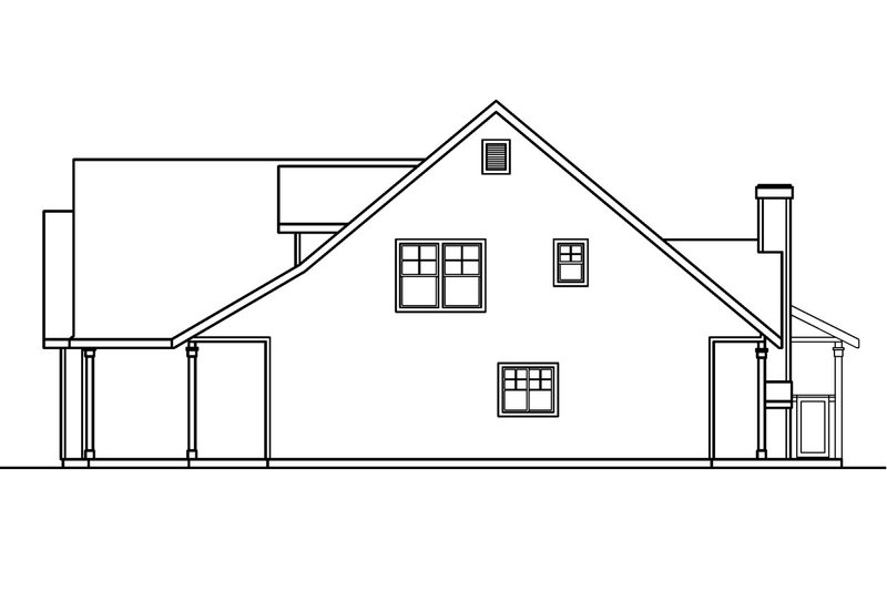 Home Plan - Exterior - Rear Elevation for Traditional House Plan #124-365 - 5 bed, 4.5 bath