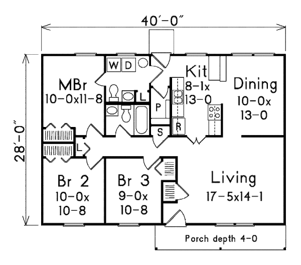 Ranch Floor Plan - Main Floor Plan #57-533