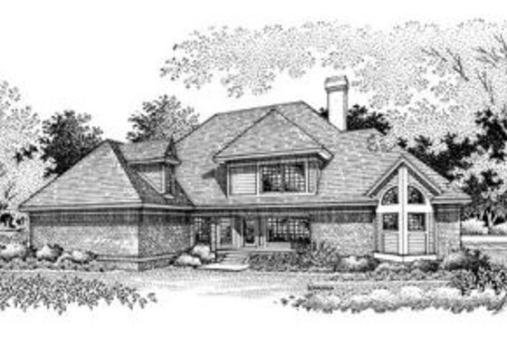 Exterior - Rear Elevation for Traditional House Plan #45-201 - 4 bed, 3.5 bath