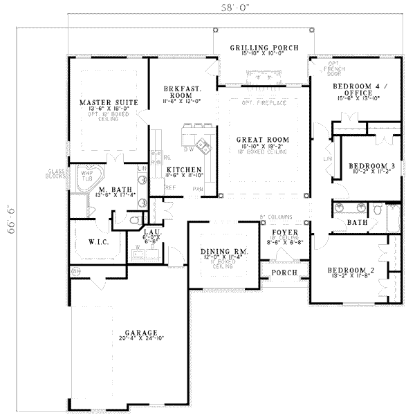 Home Plan - European Floor Plan - Main Floor Plan #17-1109