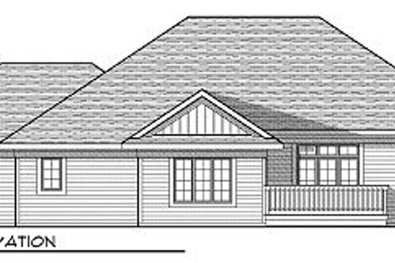 House Plan Design - Exterior - Rear Elevation for Cottage House Plan #70-861 - 3 bed, 1.5 bath