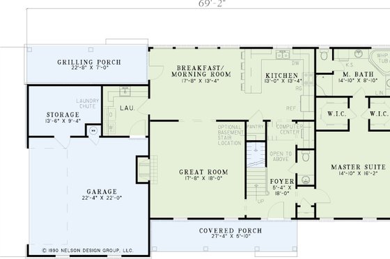 Exterior - Front Elevation 4 for Traditional House Plan #17-448 - 3 bed, 2.5 bath