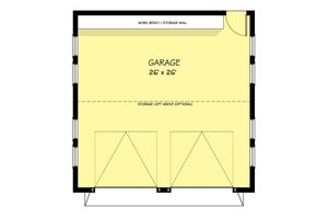 Floor Plan - Main Floor for Farmhouse House Plan #888-19, 0 bath