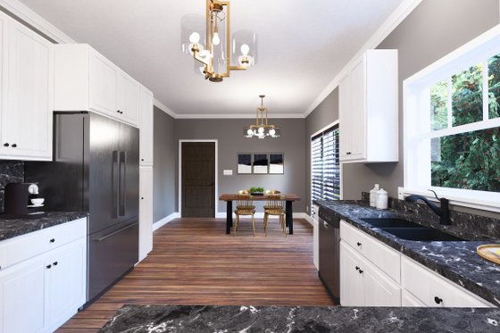 Interior - Kitchen for Craftsman House Plan #44-179 - 4 bed, 2 bath