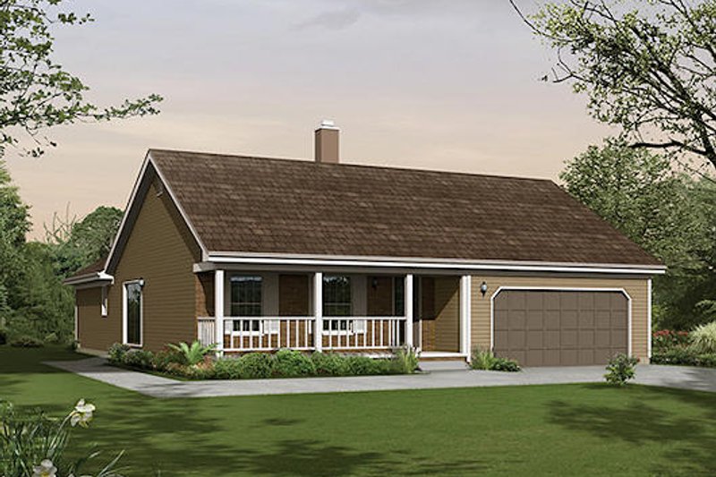 House Plan Design - Ranch Exterior - Front Elevation Plan #57-420