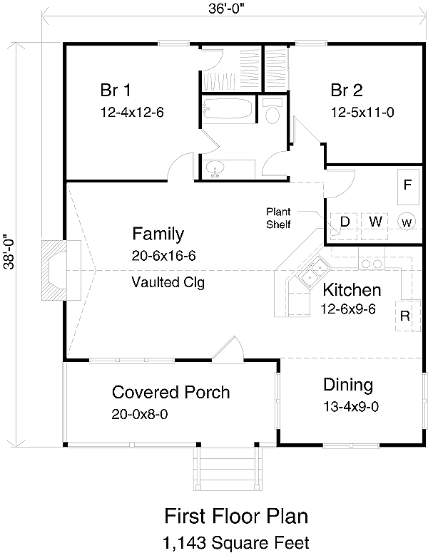 Home Plan - Cabin Floor Plan - Main Floor Plan #22-117