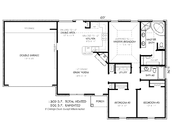 Traditional Floor Plan - Main Floor Plan #424-88