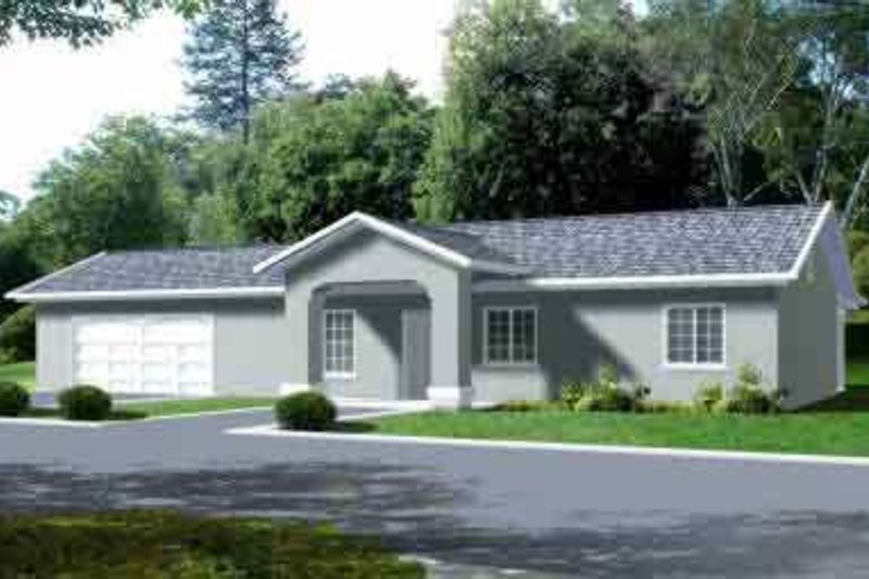 Dream House Plan - Adobe / Southwestern Exterior - Front Elevation Plan #1-1195