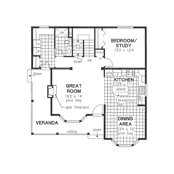 Traditional Floor Plan - Main Floor Plan #18-4508