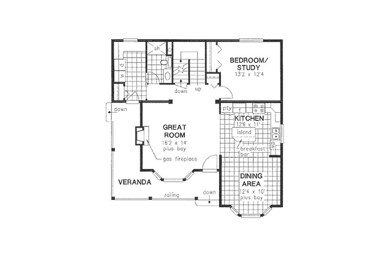 House Plan Design - Floor Plan - Main Floor for Traditional House Plan #18-4508 - 4 bed, 3 bath