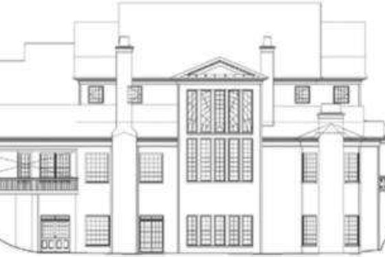 Exterior - Rear Elevation for Southern House Plan #119-198 - 5 bed, 5.5 bath