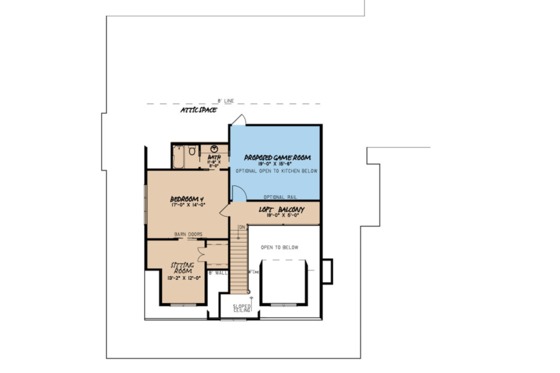 Floor Plan - Upper Floor for Farmhouse House Plan #923-108 - 4 bed, 4 bath