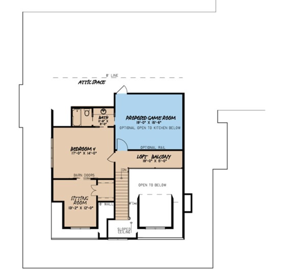 House Blueprint - Farmhouse Floor Plan - Upper Floor Plan #923-108