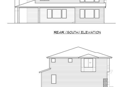 Exterior - Other Elevation 1 for Contemporary House Plan #1066-51 - 4 bed, 3 bath