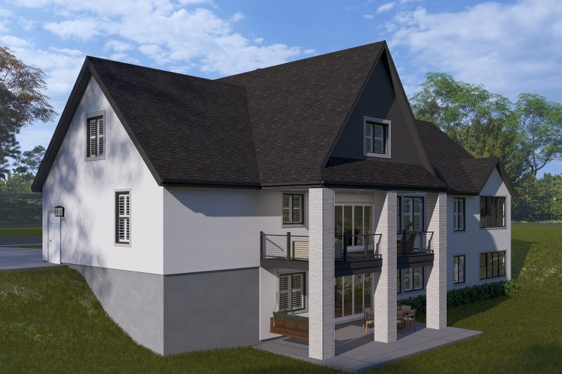 House Design - Exterior - Rear Elevation for European House Plan #1060-293 - 5 bed, 3.5 bath