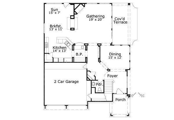 Floor Plan - Main Floor for European House Plan #411-863 - 3 bed, 3.5 bath