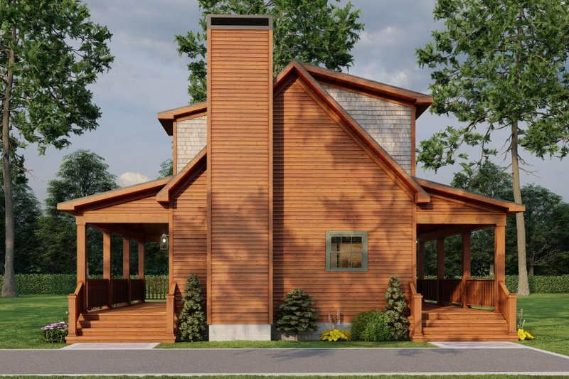 House Plan Design - Exterior - Other Elevation 1 for Cabin House Plan #923-360 - 2 bed, 2 bath