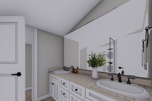 Interior - Bathroom 1 for Modern House Plan #1060-155 - 1 bed, 1.5 bath