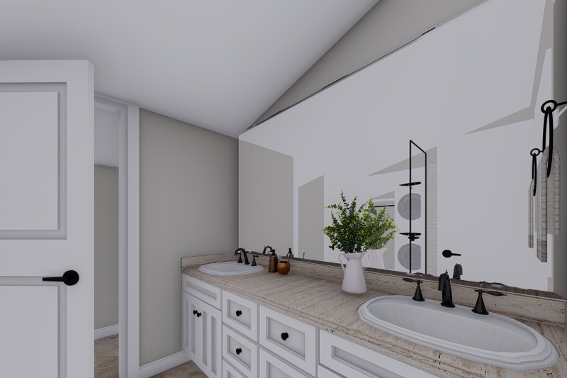 House Blueprint - Interior - Bathroom 1 for Modern House Plan #1060-155 - 1 bed, 1.5 bath
