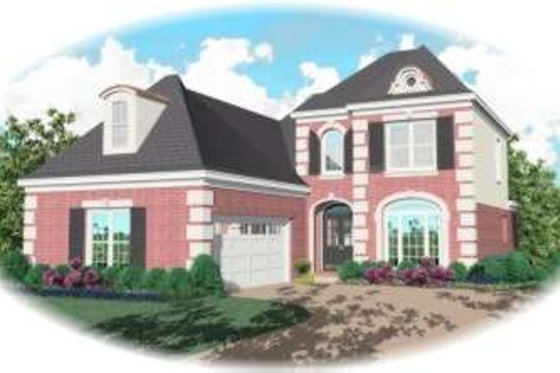 Exterior - Front Elevation for European House Plan #81-781 - 3 bed, 2.5 bath