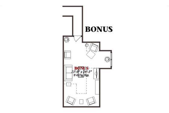 Floor Plan - Upper Floor for European House Plan #63-187 - 4 bed, 2.5 bath