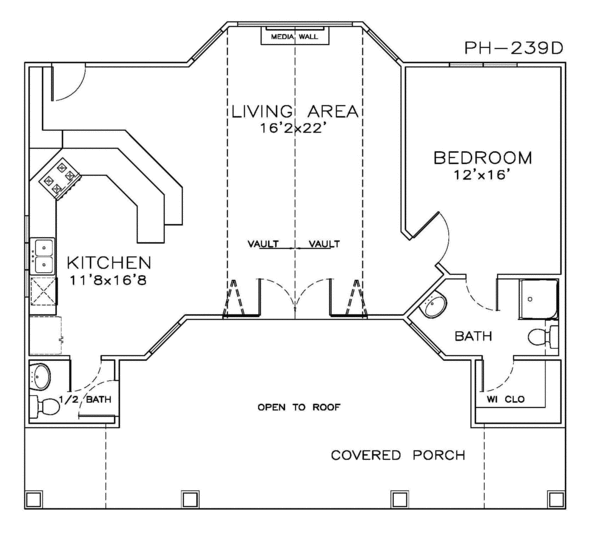 Craftsman Floor Plan - Main Floor Plan #8-149