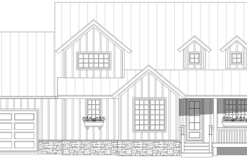 Architectural House Design - Exterior - Front Elevation 6 for Farmhouse House Plan #932-1416 - 4 bed, 3.5 bath