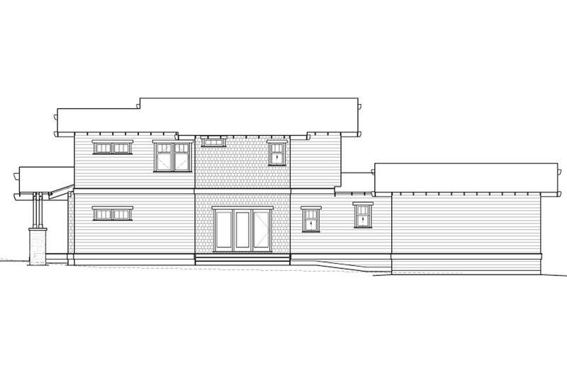 Dream House Plan - Exterior - Rear Elevation for Craftsman House Plan #895-2 - 3 bed, 2.5 bath