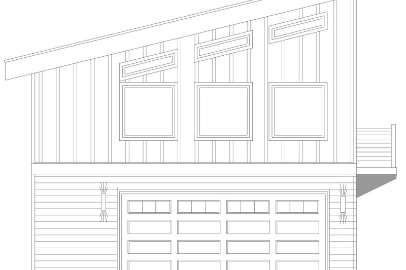 House Plan Design - Exterior - Other Elevation for Contemporary House Plan #932-1222, 1 bath