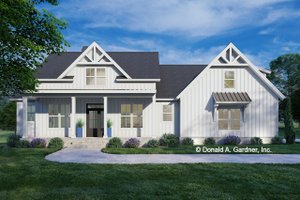 House Blueprint - Farmhouse Exterior - Front Elevation Plan #929-1144