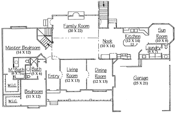 House Plan Design - Ranch Floor Plan - Main Floor Plan #5-132