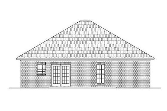 Exterior - Rear Elevation for Country House Plan #430-5 - 3 bed, 2 bath