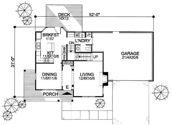 Traditional Floor Plan - Main Floor Plan #50-230
