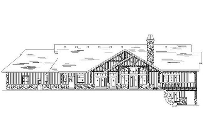 Architectural House Design - Exterior - Rear Elevation for Traditional House Plan #5-298 - 3 bed, 4 bath