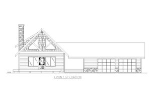 Exterior - Front Elevation 3 for Cabin House Plan #117-1017 - 2 bed, 2 bath