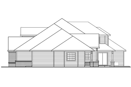 Exterior - Other Elevation 1 for European House Plan #124-782 - 3 bed, 3.5 bath