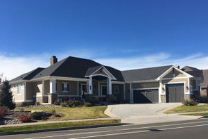 Exterior - Front Elevation 3 for Craftsman House Plan #1069-1 - 2 bed, 2.5 bath