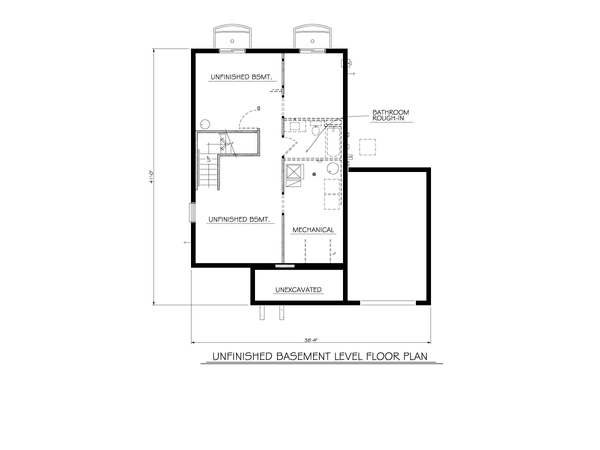 Dream House Plan - Floor Plan - Lower Floor for Traditional House Plan #1122-5 - 3 bed, 2 bath