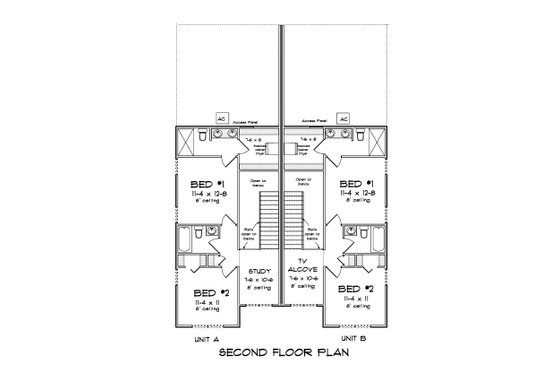 Floor Plan - Upper Floor for Cottage House Plan #513-2295 - 6 bed, 6 bath