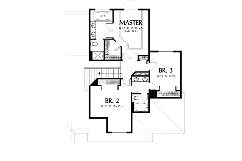 Home Plan - Floor Plan - Upper Floor for Traditional House Plan #48-322 - 3 bed, 2.5 bath