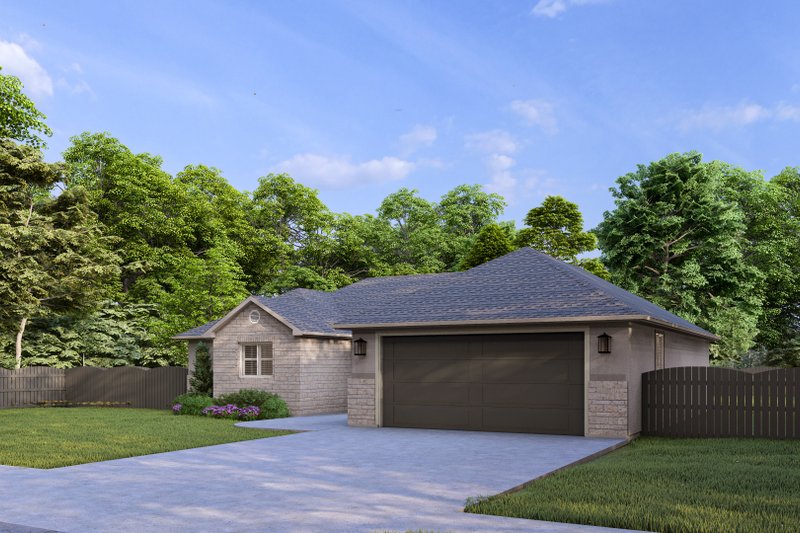 House Design - Exterior - Front Elevation 3 for Ranch House Plan #1060-290 - 3 bed, 2 bath