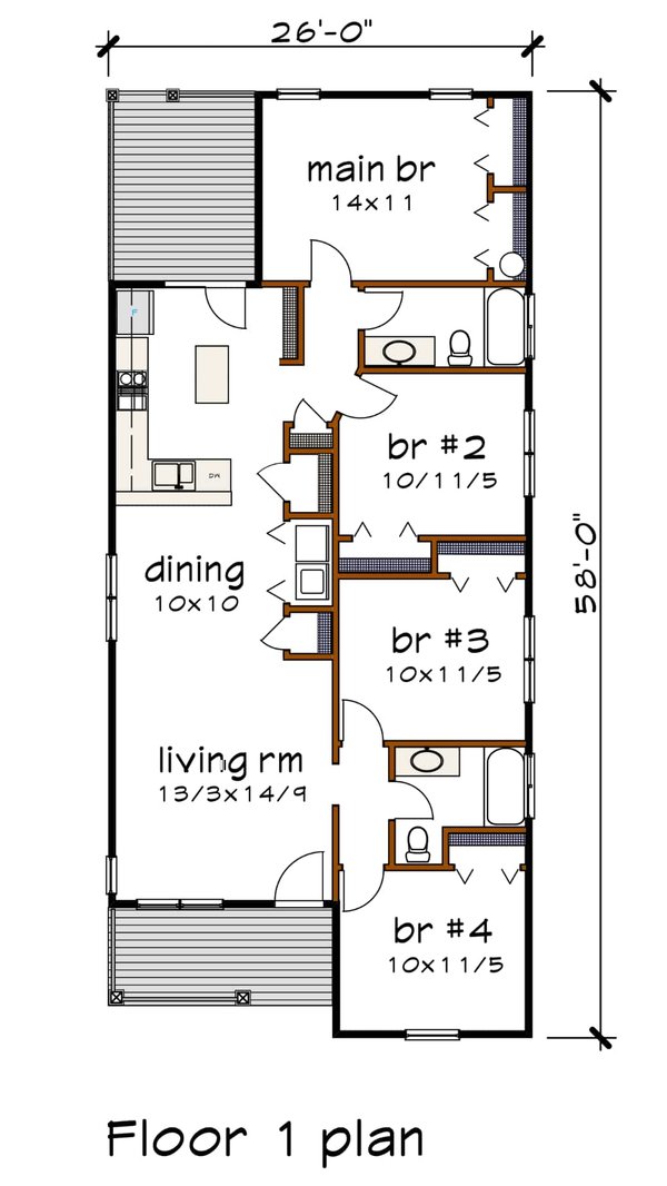 Dream House Plan - Farmhouse Floor Plan - Main Floor Plan #79-336