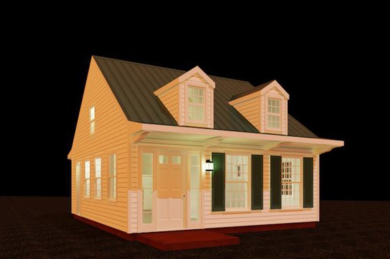 Exterior - Front Elevation for Country House Plan #917-32 - 1 bed, 1 bath