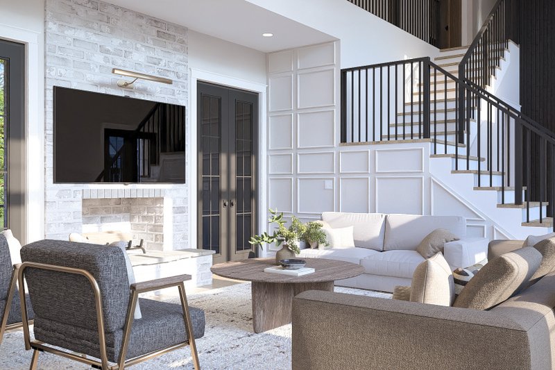 Home Plan - Interior - Family Room for Cottage House Plan #455-806 - 3 bed, 4 bath