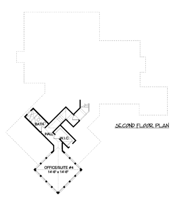 Craftsman Floor Plan - Upper Floor Plan #413-861