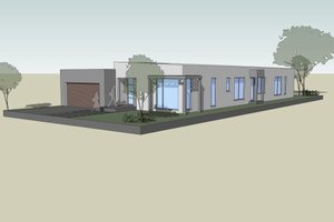 Exterior - Front Elevation 3 for Modern House Plan #496-24 - 3 bed, 2.5 bath