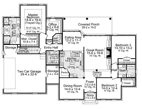 House Plan Design - European Floor Plan - Main Floor Plan #21-257