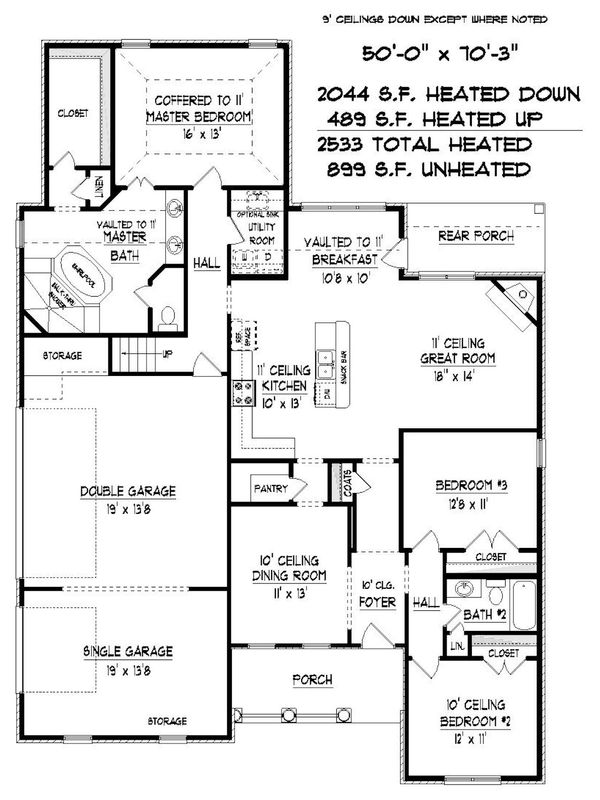 Traditional Floor Plan - Main Floor Plan #424-413
