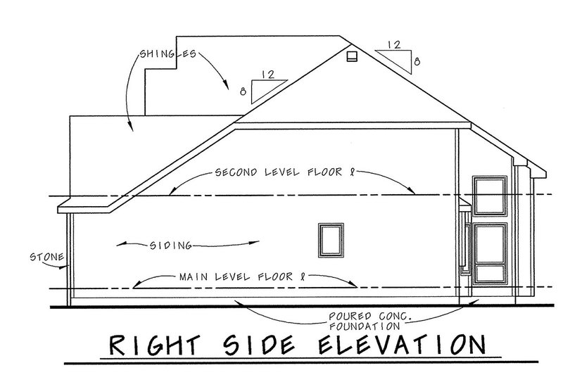 Architectural House Design - Exterior - Other Elevation 1 for Traditional House Plan #20-2134 - 4 bed, 2.5 bath