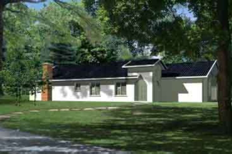 Home Plan - Adobe / Southwestern Exterior - Front Elevation Plan #1-784